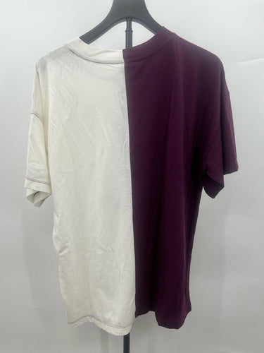 ABOUND T-Shirt Womens Burgundy White Rhode Island Split Graphic Tee S
