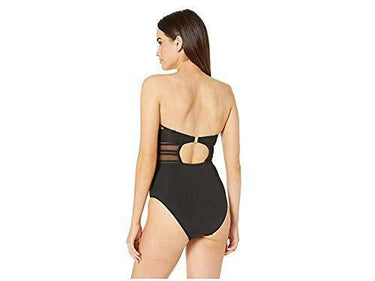 JETS by Jessika Allen Women's Aspire Bandeau One Piece Swimsuit, Black Size 6 Jets by Jessika Allen
