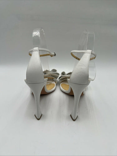 Women’s Alexandre Birman Maddie White leather sandal Heels Size 39.5 Alexandre Birman
