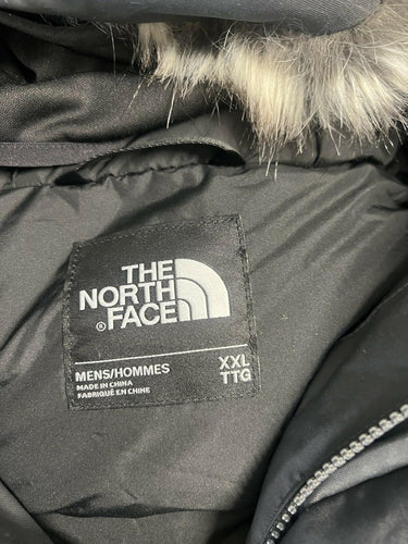 The North Face Jacket Mens Gray Gotham Bomber Fur Hood Down 600 Parka Coat XXL The North Face