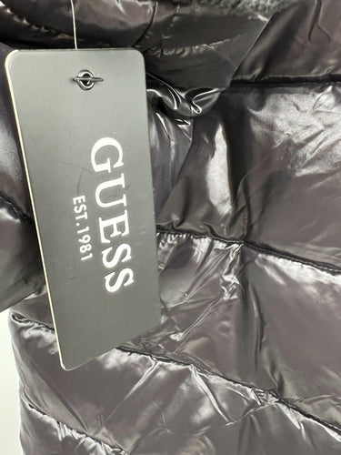 GUESS Men's Midweight Logo Oversized Zip Puffer Color Black Size S