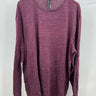 Abound Top Purple Plum Space Dye Long Sleeve Crew Neck Shirt 2XL Abound
