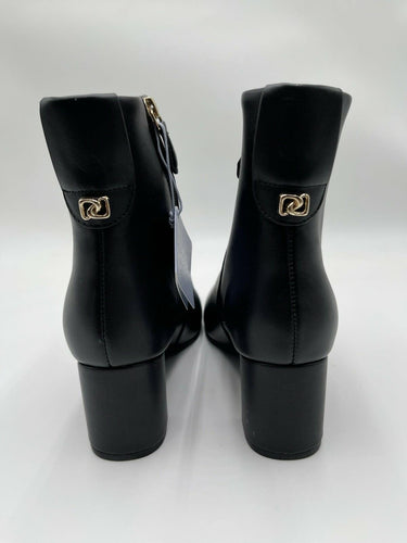 Women’s Aerosoles Madera Calf  Side Zip Boots Black Leather Size 8.5M