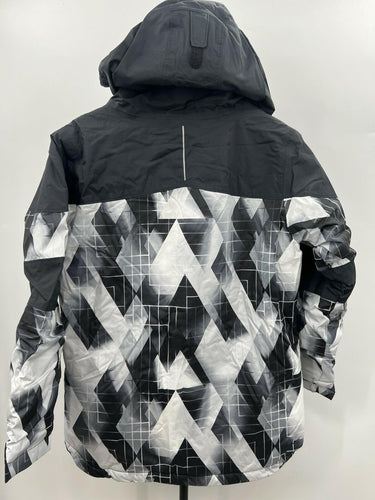 Columbia Boys Omni Heat Ski Snow Jacket Hooded Geometric Winter Coat XL 18/20 Snow