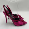 Tom Ford Velvet-bow 105 slingback satin pumps in fuchsia Size 38.5 Tom Ford