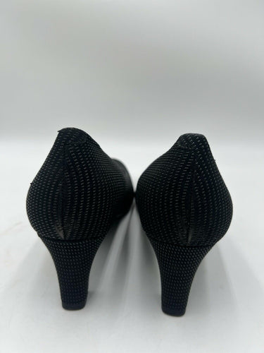 L'Amour Des Pieds JAKOBY Black Raindrop Leather Pump Womens SIZE 11 L'Amour