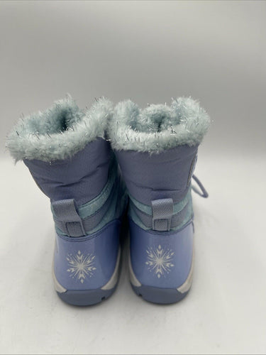 DISNEY X SOREL YOUTH WHITNEY SHORT LACE FROZEN ELSA BOOTS FROSTED PURPLE Size 5