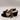 Gianvito Rossi black suede Gold Chain block-heel sandals Size 36 GIANVITO ROSSI