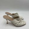 Women's Christian Dior D-Fame open-toe mules in white leather Size 36.5 Dior