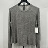 Wst Cst Woman’s heather gray pullover crew neckline flared peplum hem Size L Wst cst