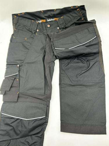 Timberland Men Black PRO Interax work pants Cordura Orange Stitching 32R Black