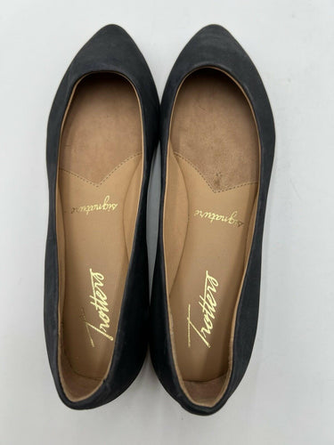 Trotters Signature Black Suede Pointed Flats Size 7