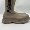 Alexander McQueen Knit Tread Slick Boot Beige graffiti logo Size 44 Alexander McQueen