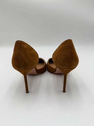 Aquazzura Women’s Uptown Suede Pumps Brown Size 37.5