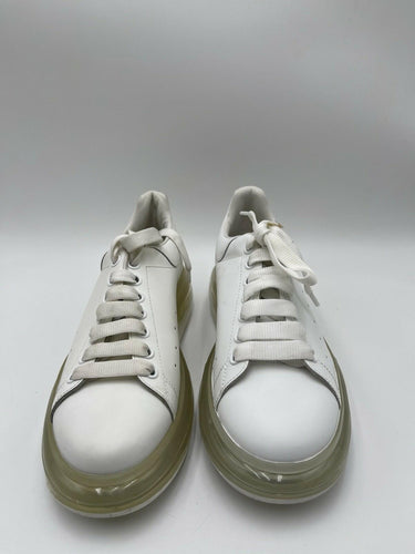 Alexander McQueen oversized sneakers white leather transparent Sole Size 41.5 Alexander McQueen