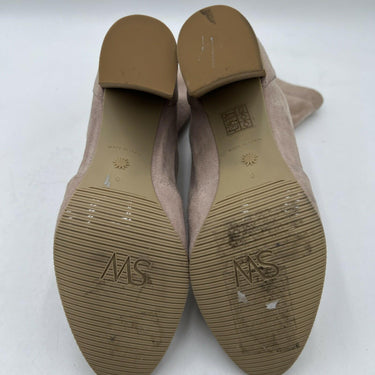 Women’s Stuart Weitzman Yuliana Stretch Beige Suede Sock Bootie Size 6B