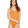 Dolce Vita - Solids High Cut One-Piece (Caramel) Women's Swimsuits One Piece L Dolce Vita