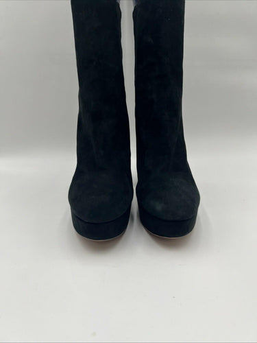 Alexandre Birman Rachel suede Block Heels zip booties Size 40.5 Alexandre Birman