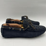 Men's Saks Fifth Avenue navy blue woven suede driving loafers Size 7 Saks Fifth Avenue