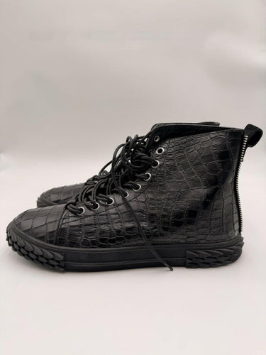 Giuseppe Zanotti Blabber crocodile-effect lace-up high-top Men sneakers Size 45