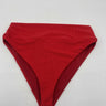 Beach Riot Red Ribbed High Waist Bikini Bottom High Cut Cheeky XL Beach Riot