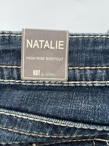 KUT From The Kloth Natalie High Rise Bootcut Jeans Dark Wash Flap Pockets NWT 0 KUT from the Kloth