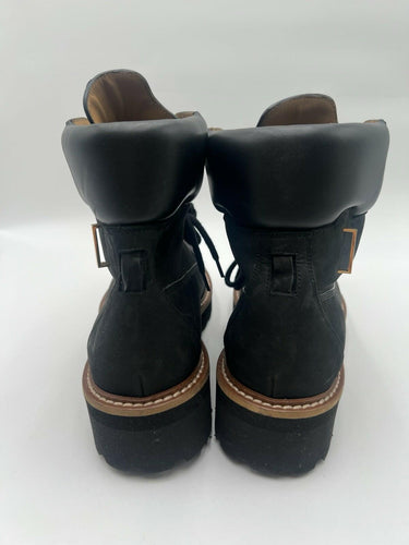 Buscemi Black Suede Hiker Boots Gold Hardware Size 8 US Mens
