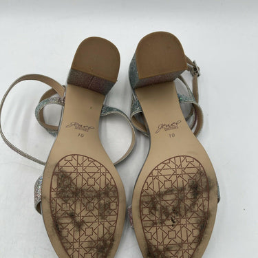 Jewel Badgley Mischka Newberry sandals Rainbow Silver Size 10 Badgley Mischka