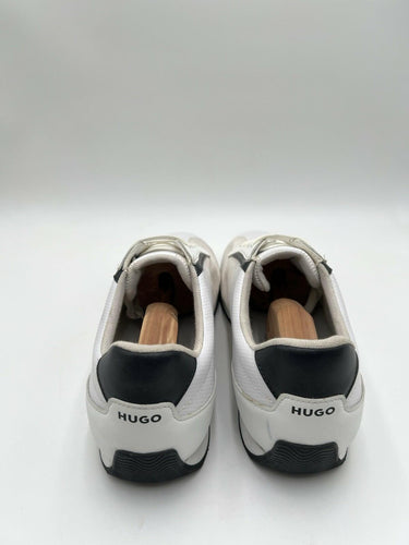Men’s Hugo Boss Cyden White / Black Low Profile Sneakers Size 46