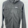 Columbia Fleece Full Zip Hooded Sweater Jacket Gray Boys Youth L (14/16) Columbia