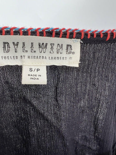 NWT Idyllwind Miranda Lambert Black Embroidered Tank Top Floral Boho Western  S Lambert