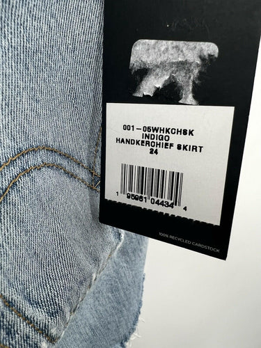 RE/DONE Levi's Handkerchief Skirt Indigo Light Wash Distressed Denim NWT Size 24 Levi's