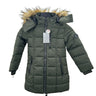 Noize Hannah-GO live green Woman’s  Faux Fur Trim Puffer Parka  XS NOIZE