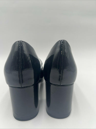 Women’s Anne Klein Laural Black Patent Block Heels Size 7W Anne Klein