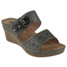 Women's Good Choice Shoes Pewter Wedge Sandal Size 10 G.C. Shoes