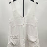 Show Me Your MuMu ivory button-down dress cotton gauze front pockets Size L Show Me Your MuMu