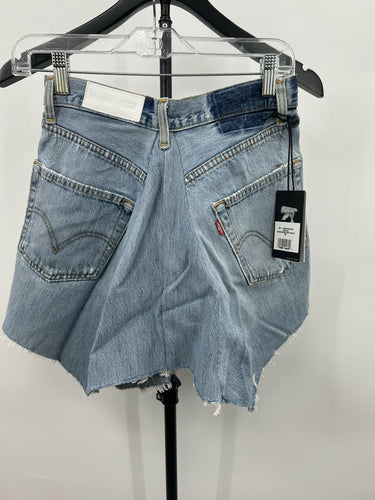 RE/DONE Levi's Handkerchief Skirt Indigo Light Wash Distressed Denim NWT Size 24 Levi's
