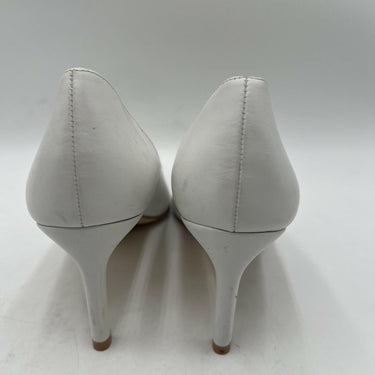 Women’s  Stuart Weitzman Stuart Power Pump 85 in white leather Size 10 Stuart Weitzman
