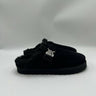 Women’s Moncler Mon shearling-lined Black suede mules buckled strap Size 37 Moncler