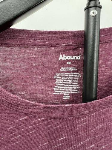 Abound Top Purple Plum Space Dye Long Sleeve Crew Neck Shirt 2XL Abound