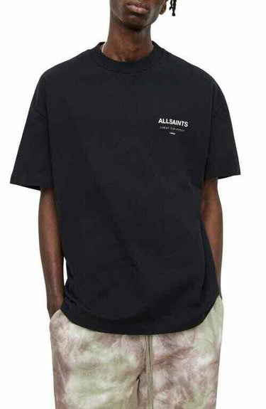 AllSaints Underground Oversize Graphic Tee Color  Jet Black, Size Medium