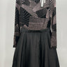NWT Betsy & Adam Black Rose Gold Glitter Long Sleeve Formal Ballgown Size 10 Betsy & Adam