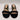 Gianvito Rossi black suede Gold Chain block-heel sandals Size 36 GIANVITO ROSSI