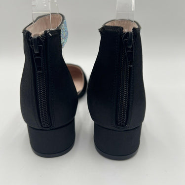 Mix No. 6  Girl Tina Pump Black Satin Rhinestone Size 5 M Mix No. 6