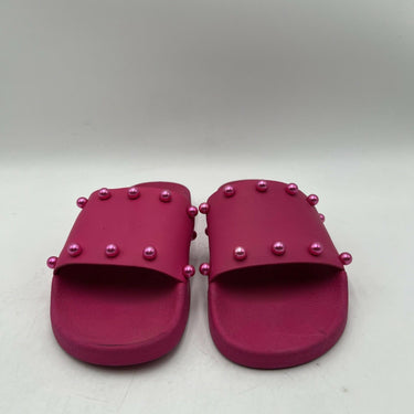 women’s Stuart Weitzman Superstud pool slide in hot pink size 8B Stuart Weitzman