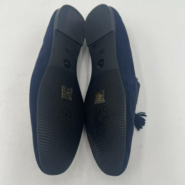 Women’s Stuart Weitzman navy blue suede tassel loafers Size 9B Stuart Weitzman