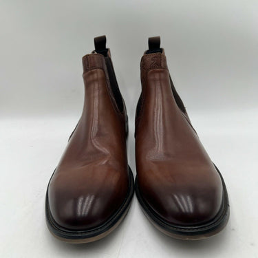 Men’s Robert Graham Breton Chelsea Brown Leather Ankle Boot Size 11 Robert Graham