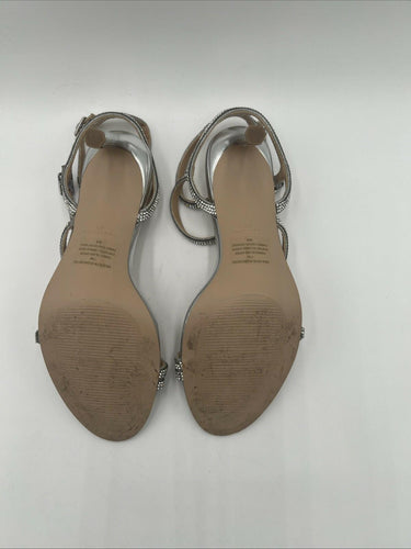 Women's Steve Madden Graycen Silver Rhinestone Heels Sandal Size 7M Steve Madden