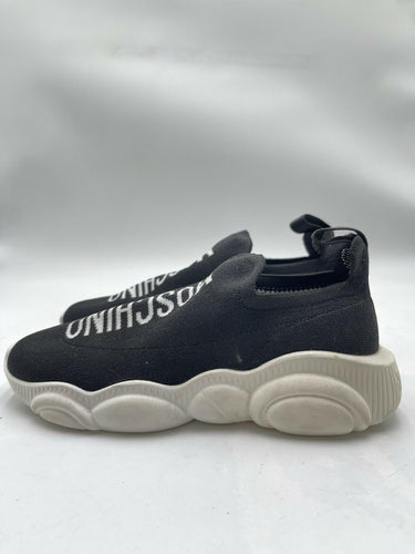 Women’s Moschino black knit slip-on sock sneakers Size 35