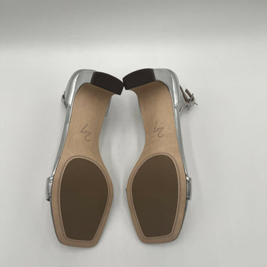 Women's Naturalizer 27 Edit Iriss Silver Block heel Sandal Size 6M Naturalizer